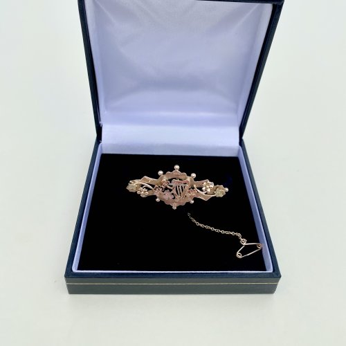 9ct. Gold Edwardian Irish Brooch. NEW IN STOCK.