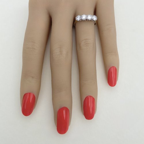 18ct. &amp; Platinum 4-stone Diamond Ring. NEW IN STOCK.