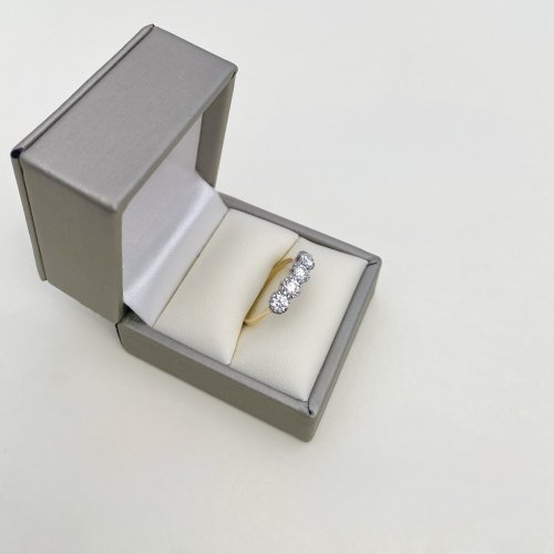18ct. &amp; Platinum 4-stone Diamond Ring. NEW IN STOCK.