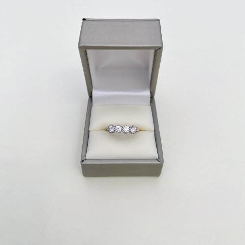 18ct. &amp; Platinum 4-stone Diamond Ring. NEW IN STOCK.