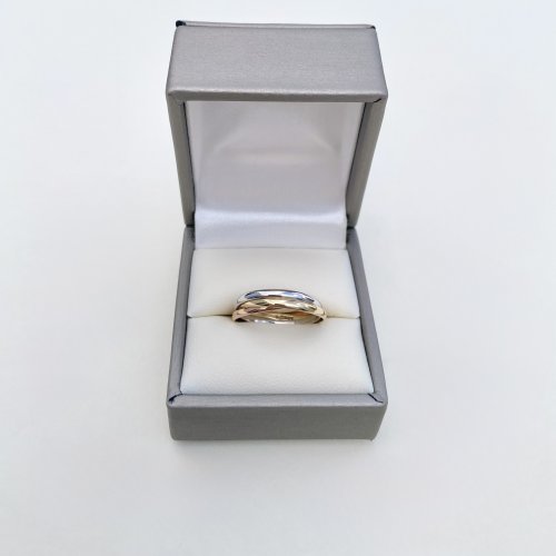 Vintage 9ct. Gold Trinity / Russian Wedding Band. NEW IN STOCK.