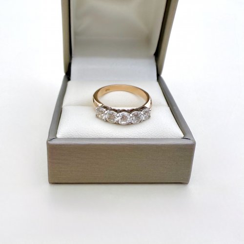 14ct. Yellow Gold 5-Stone Diamond Ring. NEW STOCK.