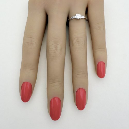 18ct. White Gold Diamond Ring set with Round &amp; Baguette Diamonds. NEW STOCK. 