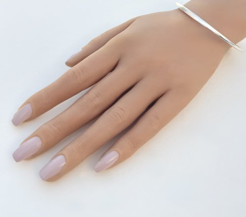 Sterling Silver Solid Oval Cuff Bangle.  NEW STOCK.