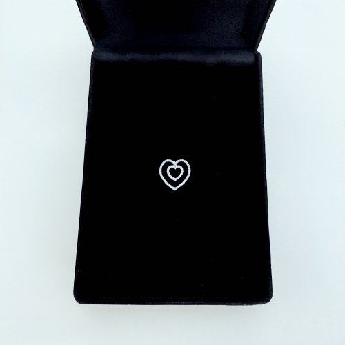 9ct. White Gold Diamond Double-Heart Pendant. NEW STOCK.