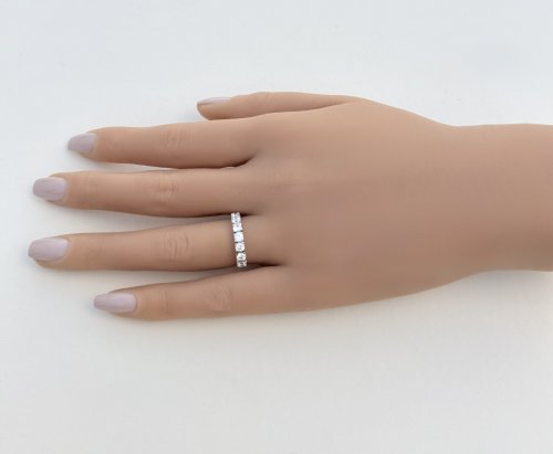 9ct. Yellow Gold 7-Stone Half Eternity CZ Ring. NEW STOCK.