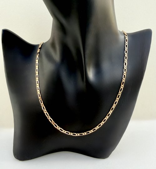 9ct. Yellow Gold Figaro Chain Necklace. 18" NEW STOCK