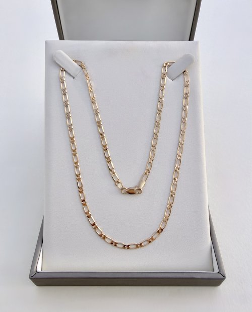 9ct. Yellow Gold Figaro Chain Necklace. 18" NEW STOCK