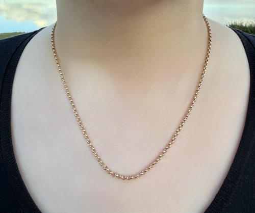 Antique / Victorian 9ct. Gold Belcher Chain 19" NEW STOCK.
