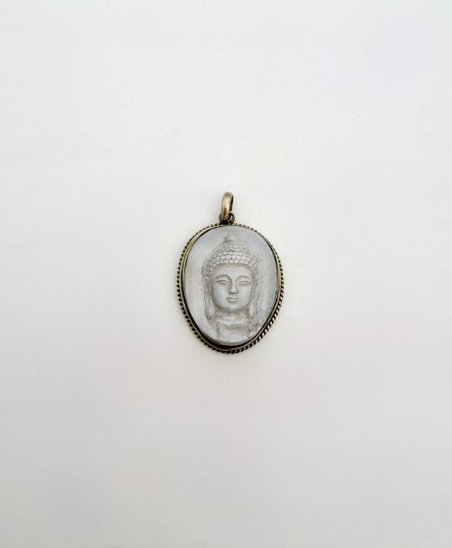 Buddha Head Pendant - Brass setting. NEW IN STOCK.