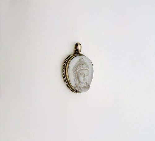 Buddha Head Pendant - Brass setting. NEW IN STOCK.