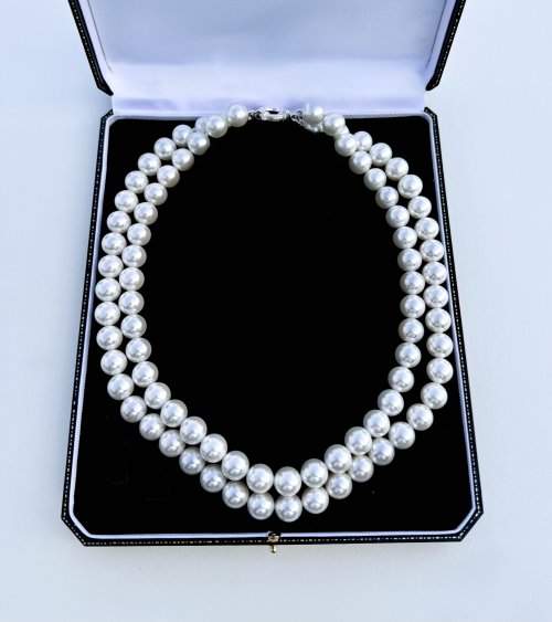 Pearl Necklace 12 mm. Double Row. NEW STOCK.