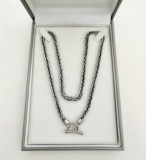 Silver 18½" Foxtail Chain. NEW STOCK.