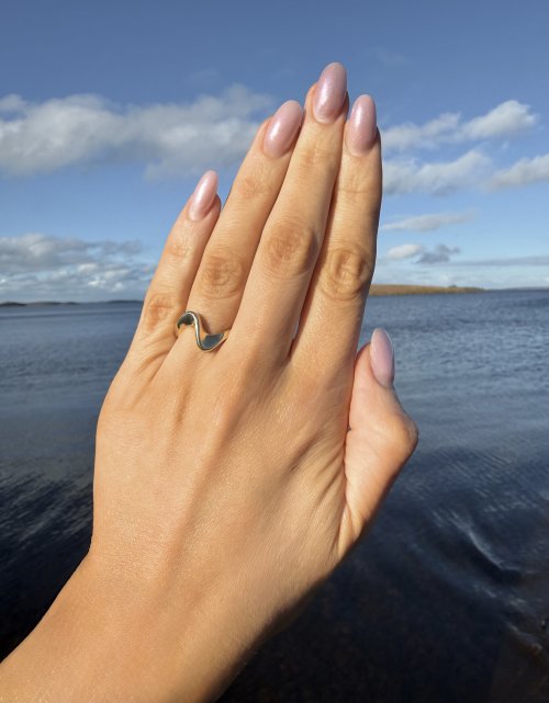 9ct. Gold Ring - Contemporary Abstract Design. NEW STOCK.