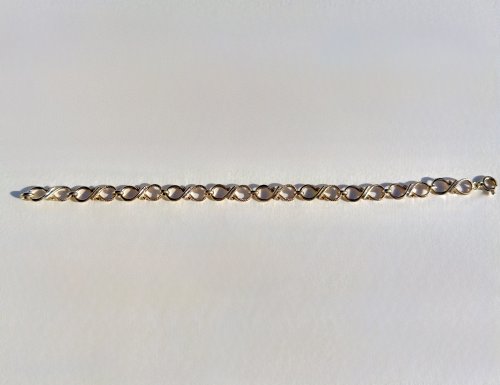 9ct. Gold Figure-of-Eight Eternity Bracelet. NEW STOCK.