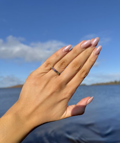 9ct. Yellow Gold Multi-Gemstone Ring. NEW STOCK.
