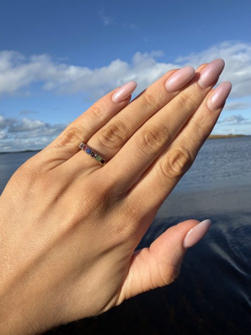 9ct. Yellow Gold Multi-Gemstone Ring. NEW STOCK.