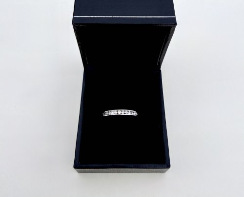 9ct. White Gold Diamond Half Eternity Ring.  NEW STOCK.