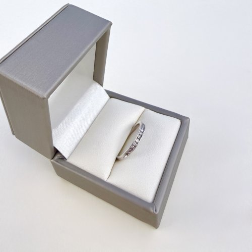 9ct. White Gold Diamond Half Eternity Ring.  NEW STOCK.