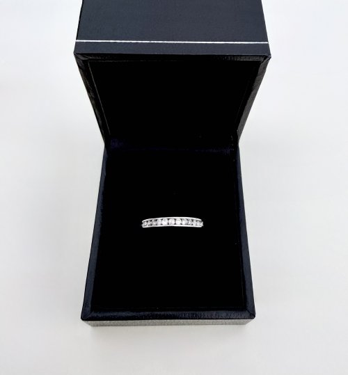 9ct. White Gold Diamond Half Eternity Ring.  NEW STOCK.