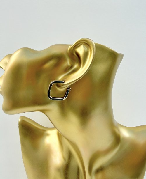 9ct. Yellow Gold Square Hoop Earrings. NEW STOCK. 