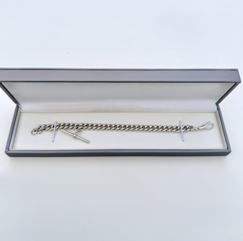 Silver Albert Chain Bracelet with T-Bar. NEW STOCK.