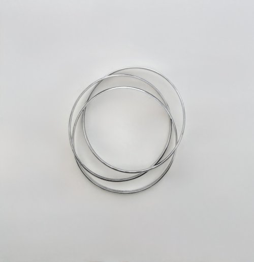 Sterling Silver Intertwined 3-Band Bangle. NEW STOCK.