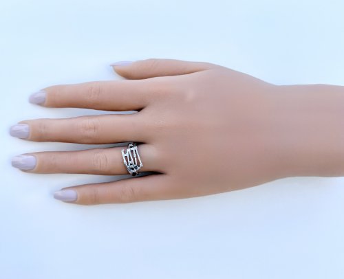 9ct. White Gold Raindance Ring / 12 Diamonds. NEW STOCK.