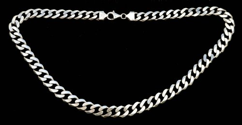 Heavy Silver Curb / Cuban Link Chain 19¾". NEW STOCK. 