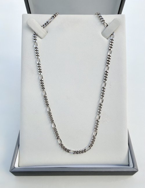 Sterling Silver Figaro Chain. 20” NEW STOCK.