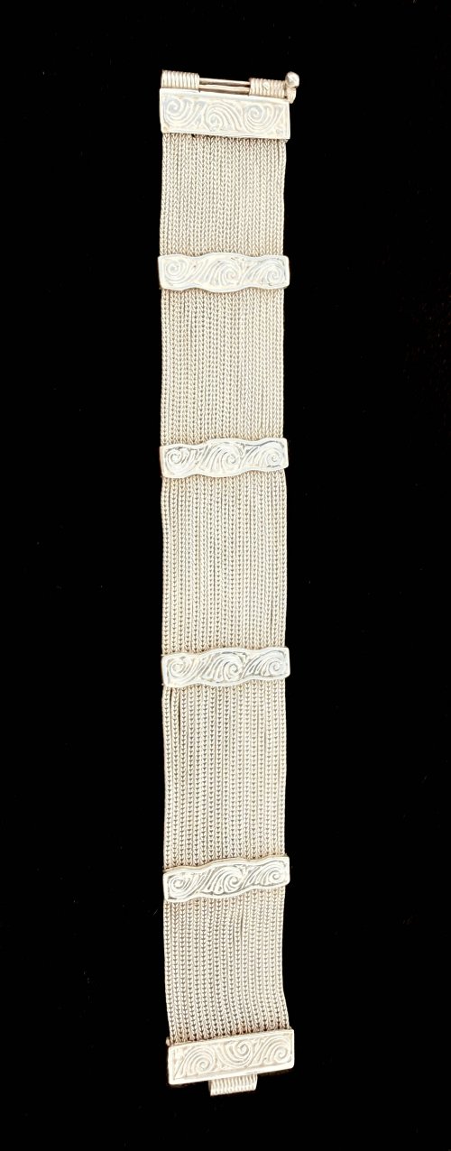 Edwardian Silver Mesh Bracelet. NEW STOCK. 