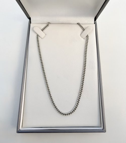 Vintage Silver Curb Link Chain 24" NEW STOCK.