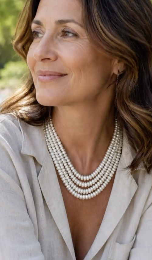 Long Pearl Necklace. NEW STOCK.