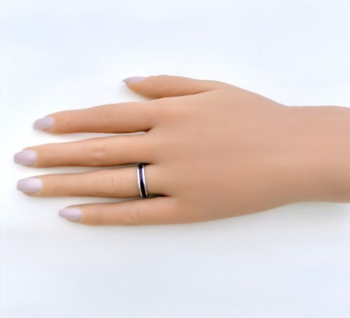 David Andersen Silver and Purple Enamel Band.  NEW STOCK.