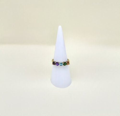 9ct. Yellow Gold Multi-Gemstone Ring. NEW STOCK.