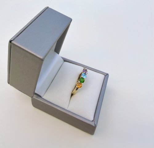 9ct. Yellow Gold Multi-Gemstone Ring. NEW STOCK.