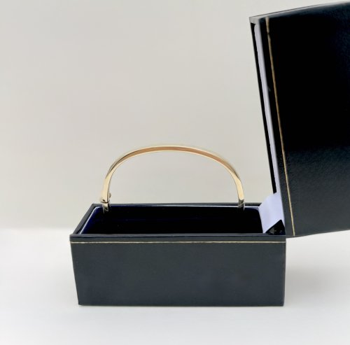 Hallmarked 9ct. Yellow Gold Rectangular Bangle. NEW STOCK.