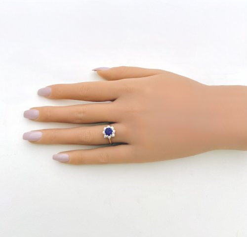 9ct.Yellow Gold Amethyst &amp; Seed Pearl Ring. NEW IN STOCK.