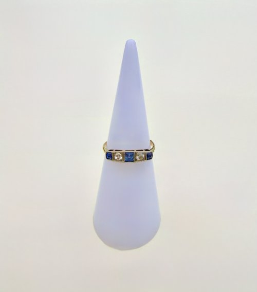 Edwardian Sapphire &amp; Diamond Set Ring. NEW IN STOCK.