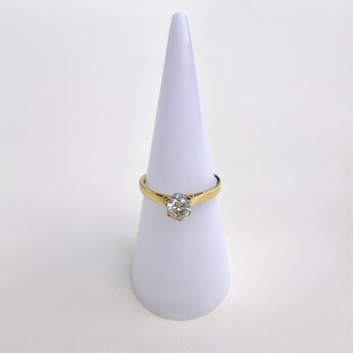 18ct. Yellow Gold ½ Carat Diamond Solitaire Ring - London 1989.  NEW IN STOCK.