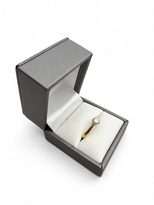 18ct. Yellow Gold ½ Carat Diamond Solitaire Ring - London 1989.  NEW IN STOCK.