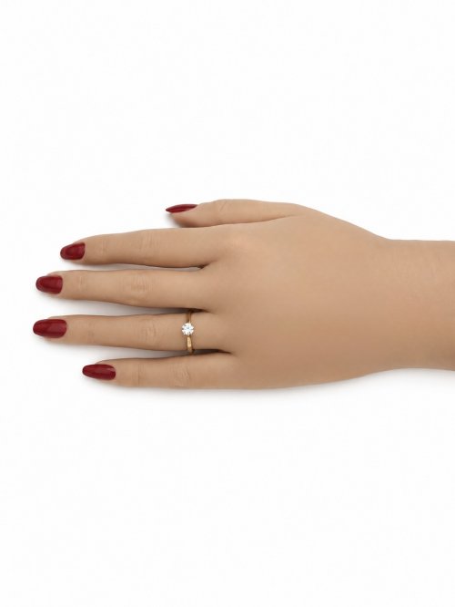 18ct. Yellow Gold ½ Carat Diamond Solitaire Ring - London 1989.  NEW IN STOCK.