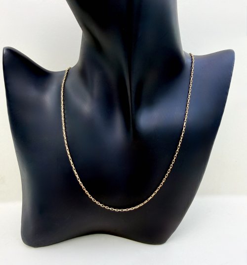 Italian 9ct. Yellow Gold Faceted Chain by UnoAErre - 46cm. NEW IN STOCK.