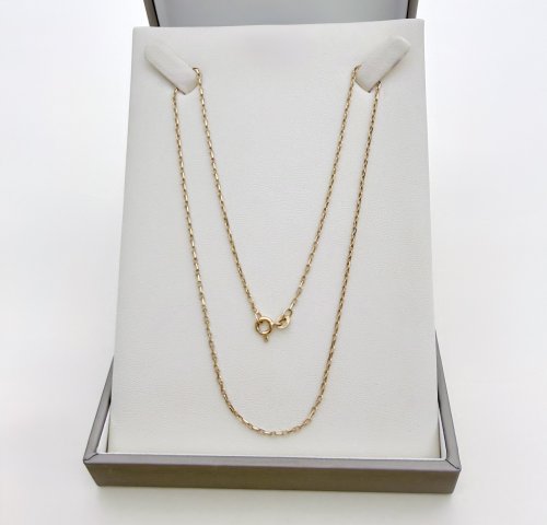 Italian 9ct. Yellow Gold Faceted Chain by UnoAErre - 46cm. NEW IN STOCK.