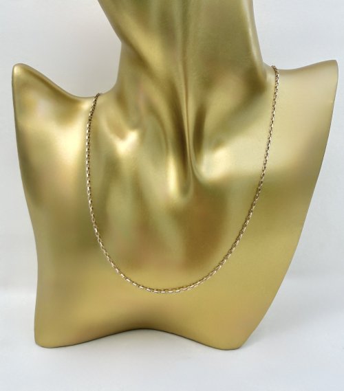 Italian 9ct. Yellow Gold Faceted Chain by UnoAErre - 46cm. NEW IN STOCK.