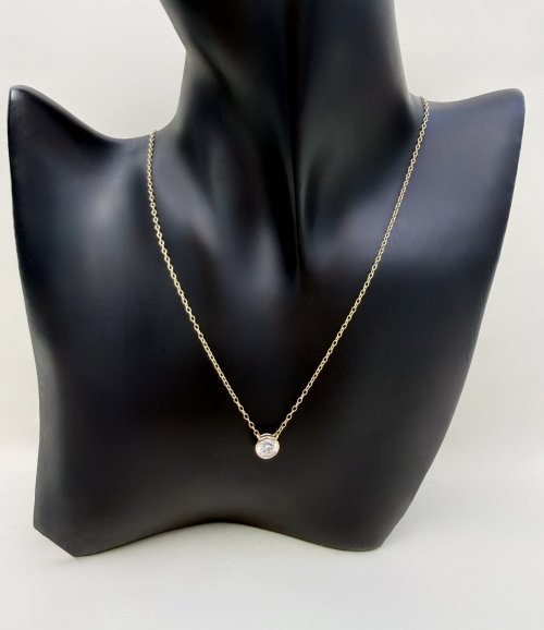0.79ct. IGI Certified Lab-Grown Diamond Solitaire Pendant in 9ct. Yellow Gold. NEW IN STOCK.