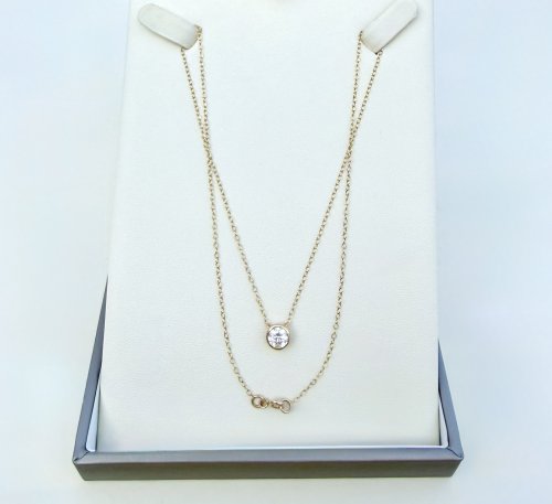0.79ct. IGI Certified Lab-Grown Diamond Solitaire Pendant in 9ct. Yellow Gold. NEW IN STOCK.