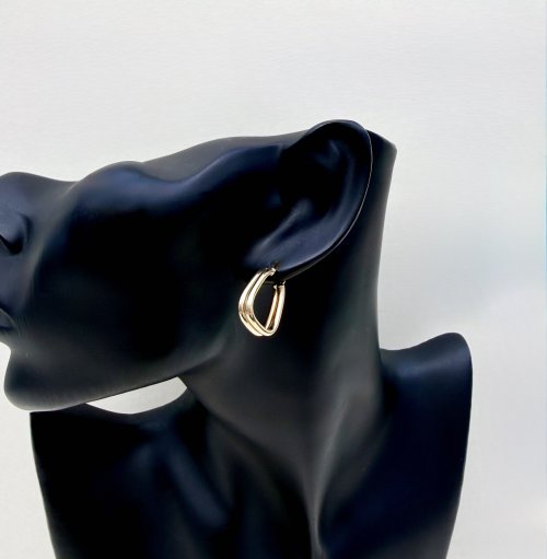9ct. Yellow Gold Basket-Shaped Double Hoop Earrings. NEW IN STOCK.