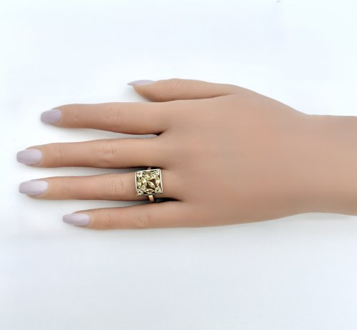 9ct. Yellow Gold Citrine Statement Ring - Marquise &amp; Round-Cut Design. NEW IN STOCK.