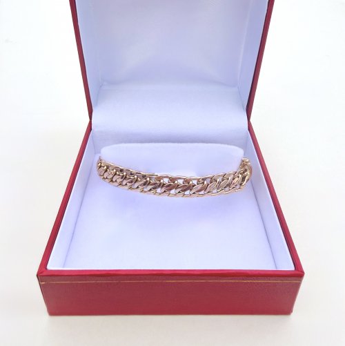 Italian 9ct. Yellow Gold Curb Link Bracelet – 10mm Wide.  NEW IN STOCK.